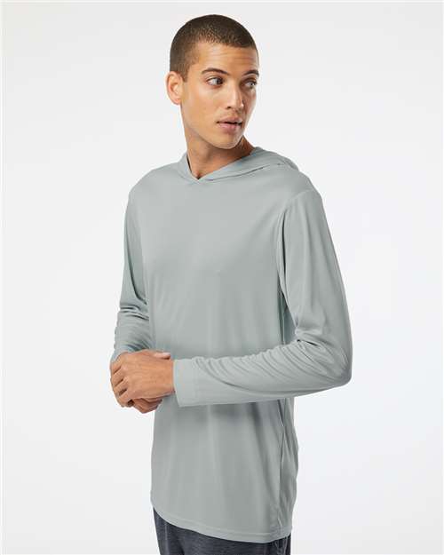 Paragon 220 Unisex Bahama Performance Hooded Long Sleeve T-Shirt - Side view