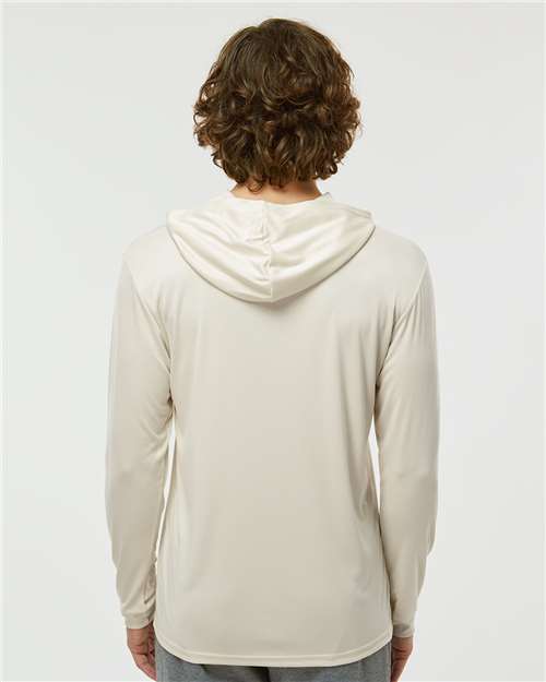 Paragon 220 Unisex Bahama Performance Hooded Long Sleeve T-Shirt - Back view