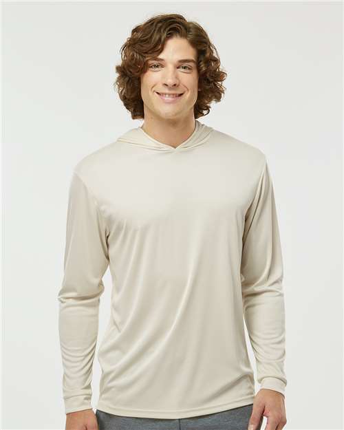 Paragon 220 Unisex Bahama Performance Hooded Long Sleeve T-Shirt - Front view