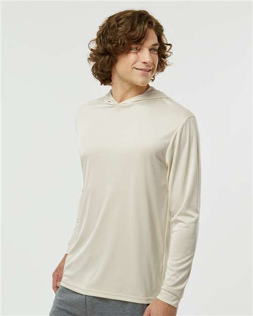Paragon 220 Unisex Bahama Performance Hooded Long Sleeve T-Shirt - Side view
