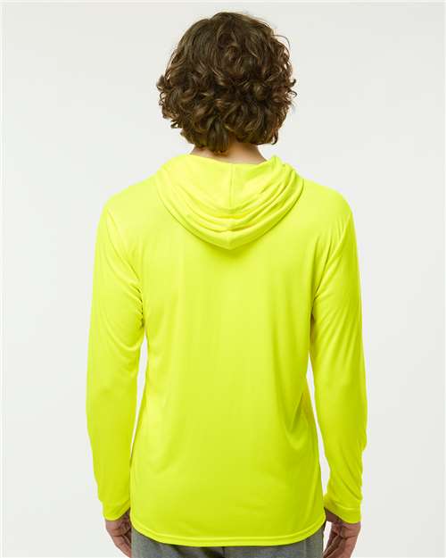 Paragon 220 Unisex Bahama Performance Hooded Long Sleeve T-Shirt - Back view