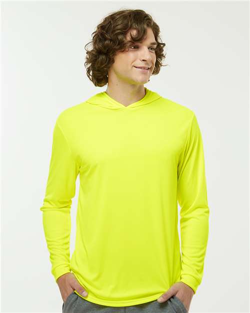 Paragon 220 Unisex Bahama Performance Hooded Long Sleeve T-Shirt - Front view