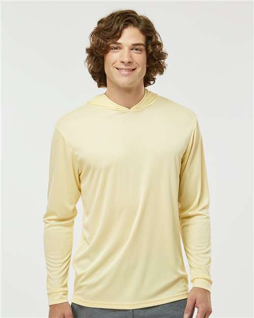 Paragon 220 Unisex Bahama Performance Hooded Long Sleeve T-Shirt - Front view